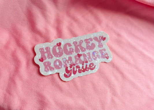 Hockey Romance Girlie pink sticker