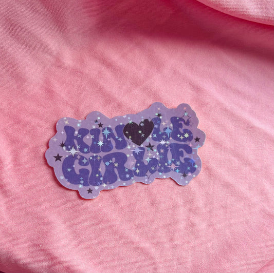 Kindle girlie purple sticker