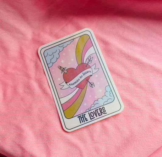 The lovers Tarot Card style sticker