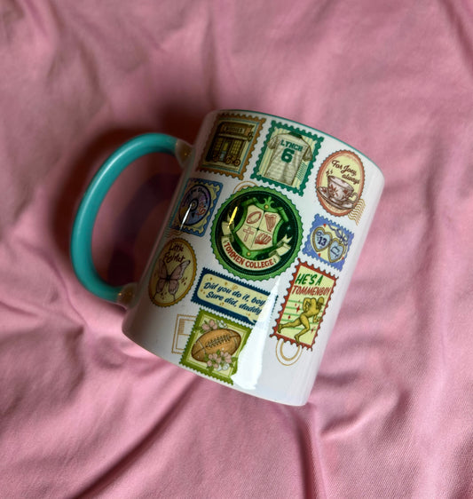 Boys of Tommen teal and white mug