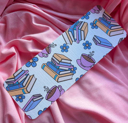 Bookstacks and coffee Card Bookmark