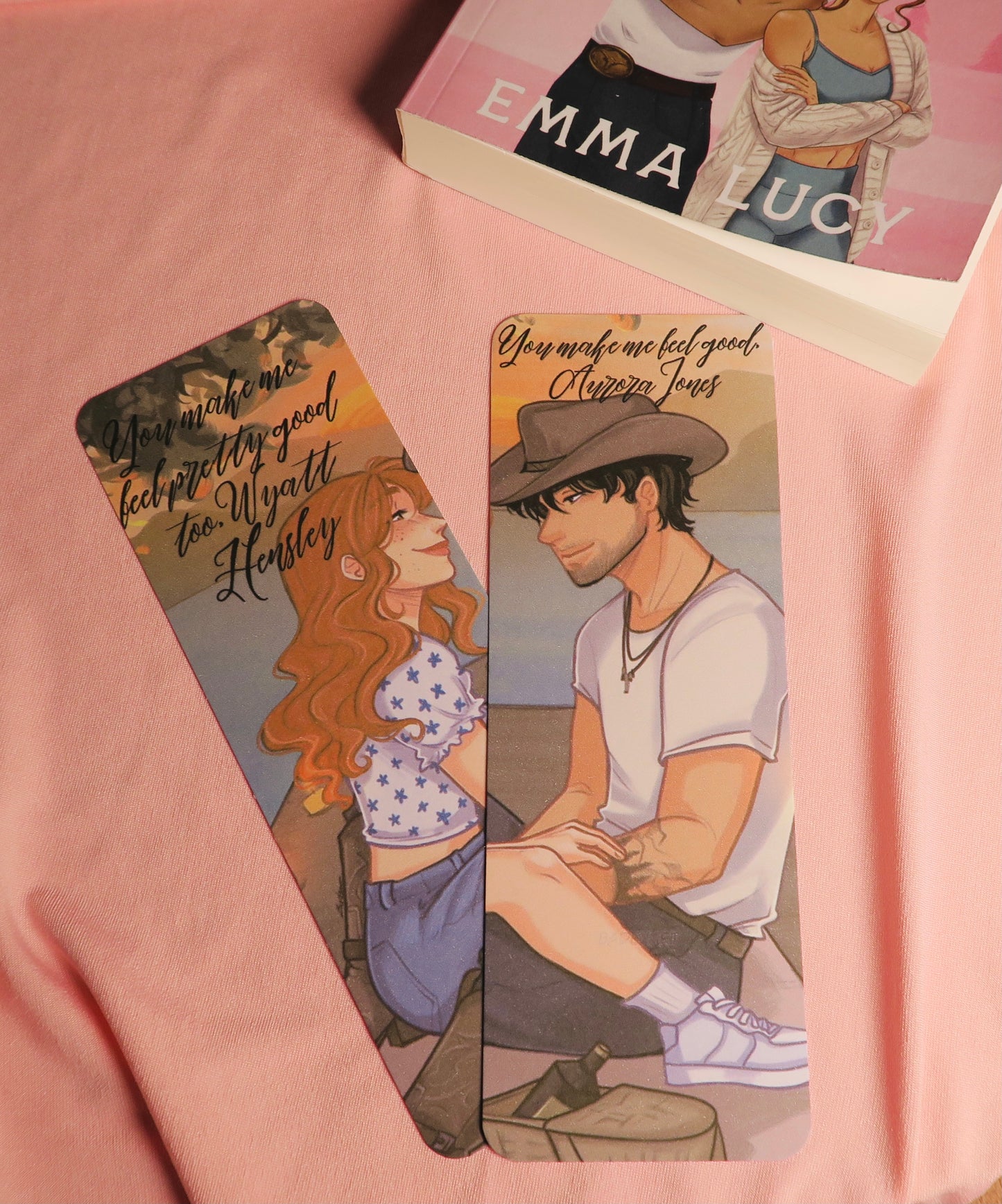 Aurora and Wyatt character art bookmark set