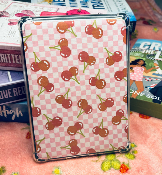 Cherries Kindle Insert - E-reader card insert for clear cases