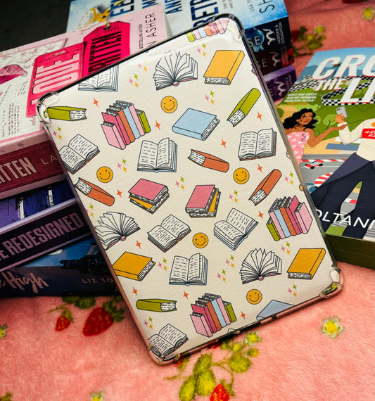 Colourful books Kindle Insert - E-reader card insert for clear cases