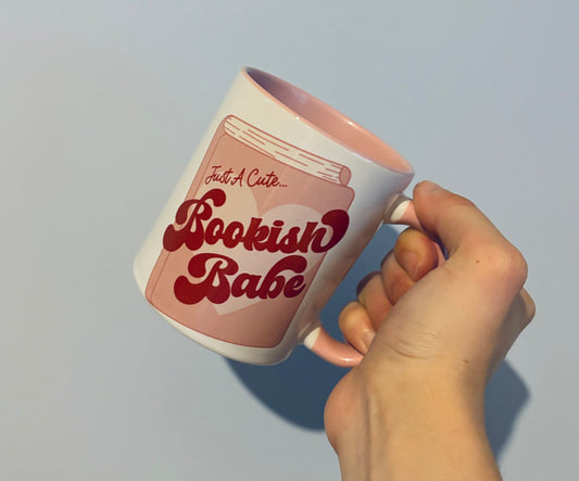 Just a Cute Bookish Babe Pink Mug