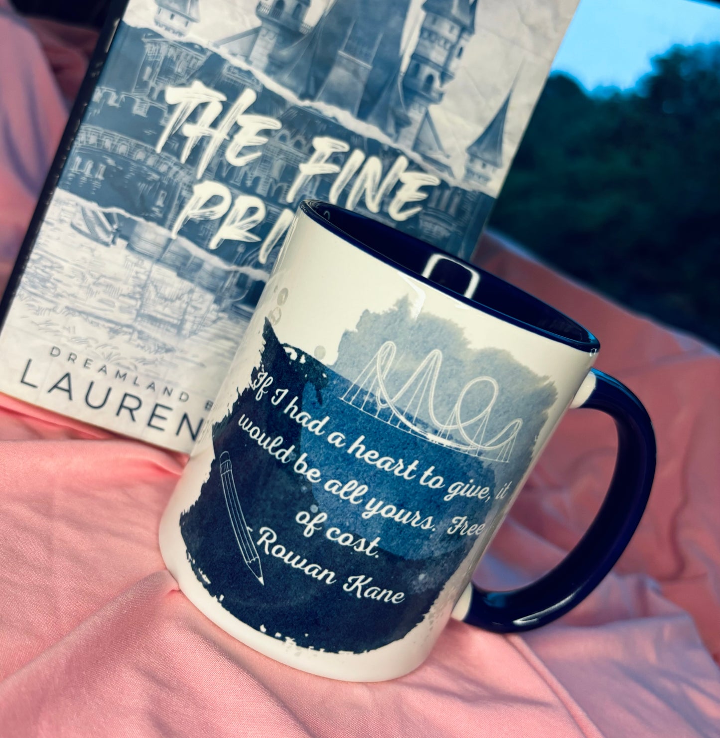 Rowan Kane Quote 11oz Mug, Navy inner and handle