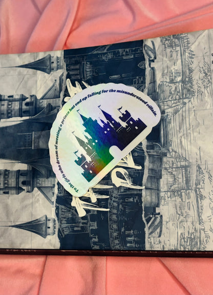 The Fine Print Dedication Holographic Sticker