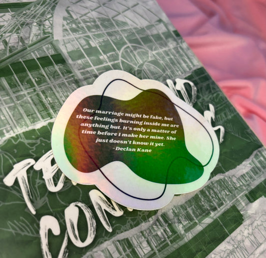 Terms and Conditions Quote Holographic Sticker