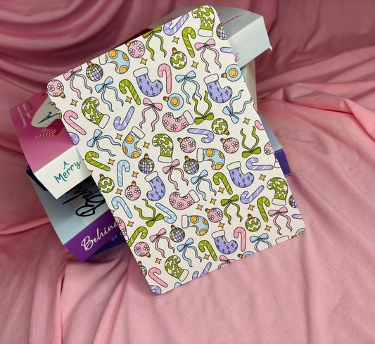 Stockings and Candy Canes Kindle Insert - E-reader card insert for clear cases