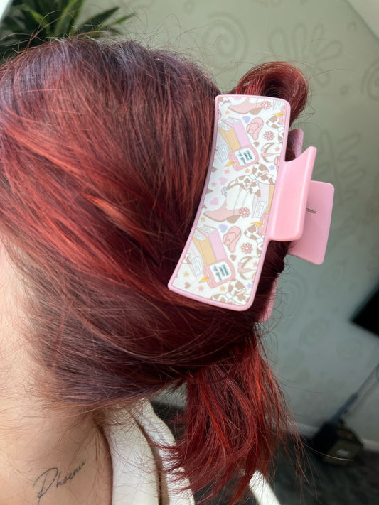 Cowboy Romance Claw Clip